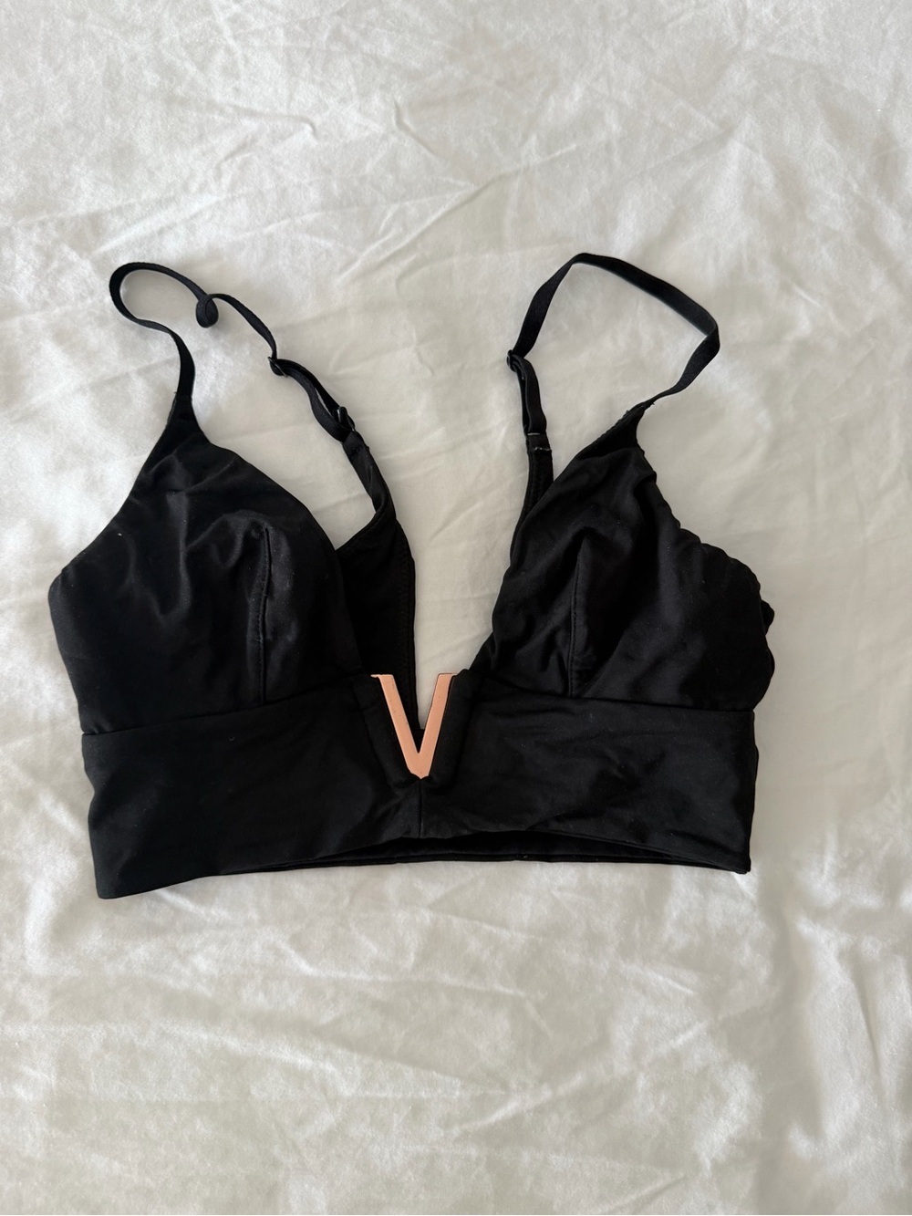 Victoria Secret Black V-Plunge Longline Bralette